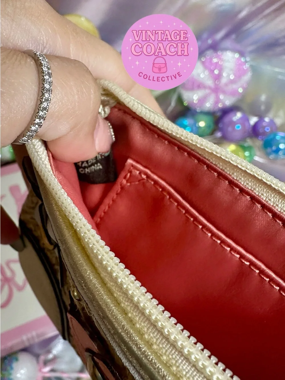Woven wristlets coach